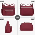 thumbnail image 5 of Crossbody Bags for Women Nylon Waterproof Shoulder Purse Messenger Bag Ladies Multiple Pockets Bag for Travel, 5 of 6