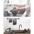 thumbnail image 5 of Black Grey Ombre Kitchen Dish Towels for Drying Dishes Set of 3, Modern Geometric Abstract Moire Art Waffle Weave Microfiber Hand Tea Bathroom Towels Quick Dry & Absorbent Towel 12x12, 5 of 7