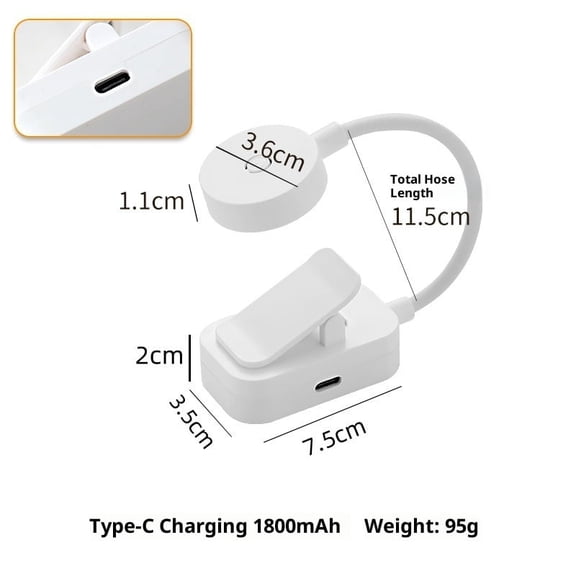 Mini Clip-On Aquarium Light 2pcs USB Dimmable Fish Tank Lamp with 3 Light Modes 5-Level Brightness, 360° Adjustable Gooseneck for 1–3 Gallon Tanks