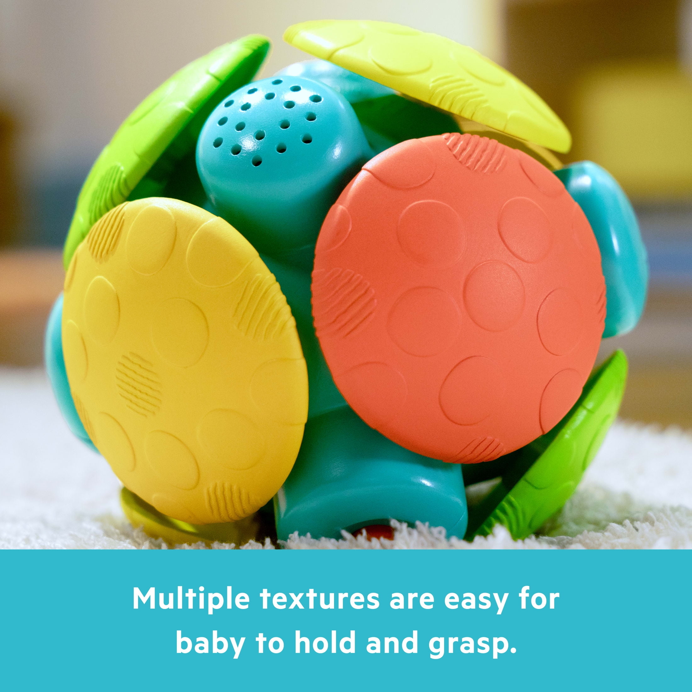 Bright Starts Wobble Bobble Crawl & Chase Baby Activity Ball Toy, Unisex, Ages 3 Months +
