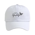 thumbnail image 4 of Womens Beach Hat Unisex Heart Butterfly Adjustable Baseball Sun Hat Outdoor Daily White One Size, 4 of 4