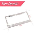 thumbnail image 2 of 2PCS Bling Car License Plate Frame, Sparkly Rhinestone Stainless Steel License Plate Cover/Holder, Universal for Most Cars, SUVs, Vehicles with Screw Set, Auto Accessories for Women (AB Color), 2 of 14