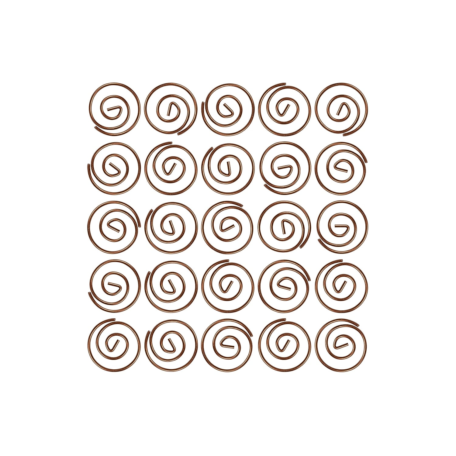JAM Paper Circular Small Paper Clips Rose Gold 2 Packs of 50 (21832061B)