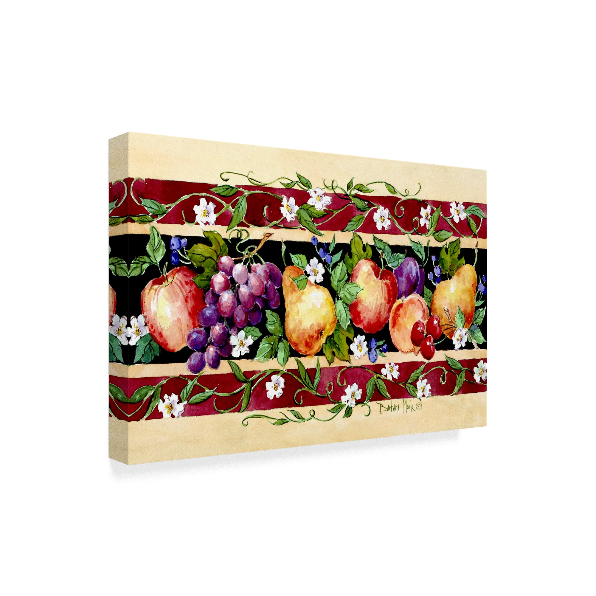 Trademark Fine Art 'Fruit Border' Canvas Art by Barbara Mock