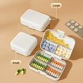 thumbnail image 4 of Hyasfey Organiseur de Pilules Boîte à Médicaments Petite Anti-Humidité Grande Capacité Multiples Compartiments Boîte de Rangement Scellée Portable, 4 of 8