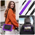 thumbnail image 7 of Case for Samsung Galaxy Tab A9 2023 8.7 inch, 360 Rotating Stand Handle Shoulder Strap Heavy Duty Shockproof Cover, Purple, 7 of 7