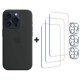 thumbnail image 1 of Funda de silicona para iPhone 15 Pro con Magsafe de 6.1" (negra), 3 protectores de pantalla y 3 protectores de lente., 1 of 5