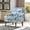 Blue + Wood, variant on Accent Chair with Floral Pattern, Upholstered Armchair with Nailhead Trim, Solid Wood Legs, Farmhouse Slipper Chair for Living Room, Blue