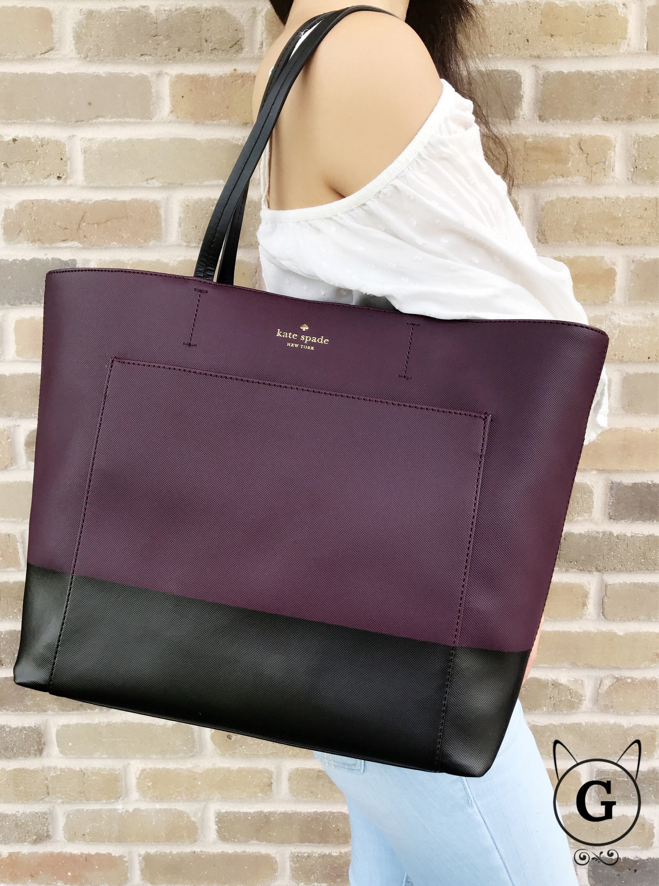 kate spade plum tote