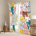 thumbnail image 3 of jejeloiu Cartoon Bear Blackout Curtains Set of 2 (52x84 Each),Sweet Dessert Cheese Window Curtains,Colorful Cute Aniaml Curtains and Drapes For Girls Boys,Microfiber Bedroom Decor, 3 of 6