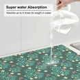 thumbnail image 5 of YFYANG Microfiber Dish Drying Mat for Kitchen, Reusable Green Plant Texture Large Dish Mat, 18" x 24", 5 of 9