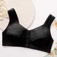 thumbnail image 3 of Ohufall Plus Size Bras for Women Soild Wire Free Underwear Front Closing Bra Comfort Everyday Underwear Bras，36BC-50B/C, 3 of 8