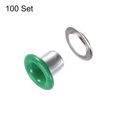 thumbnail image 3 of Uxcell 100 Set Grommets Kit Metal Eyelets 0.12" Grommet for Shoes Clothes Belt Bag DIY Project, Green, 3 of 4