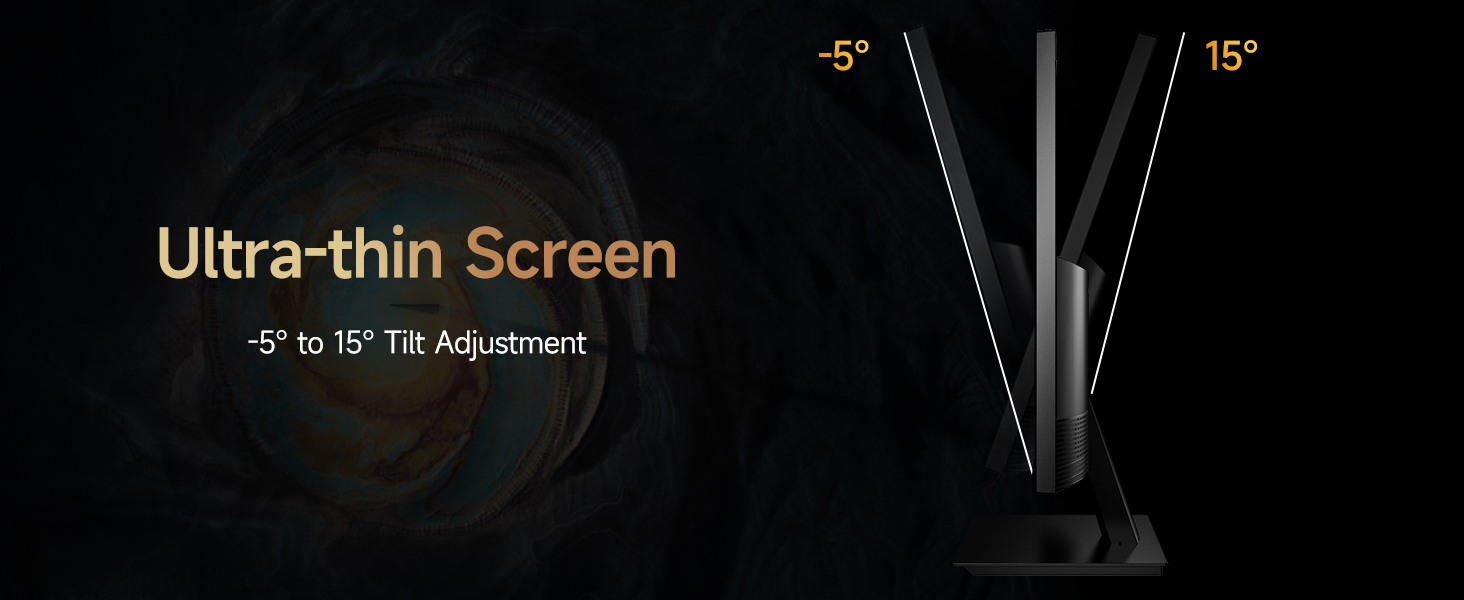 Memzuoix TMDTMD24S1 Ultra-thin 24inch 100Hz Computer Monitor, FHD 1080P LCD