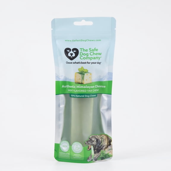 Safe Dog Chew Mint Flavored Authentic Himalayan Cheese Chew treats for Dogs, Large, 1 Chew Packet