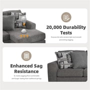 Signature Design by Ashley Gardiner Pewter Sofa Chaise