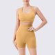 thumbnail image 1 of Conjunto de dos piezas de sujetador deportivo con amortiguación para mujer, pantalones cortos deportivos de cintura alta sin costuras y almohadillas para el pecho, ropa moldeadora para mujer, 1 of 6