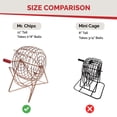 thumbnail image 4 of MR CHIPS Professional Steel 11" (Inch) Tall Bingo Cage – Rose Gold Bingo Ball Cage – Bingo Game Cage Only, 4 of 10