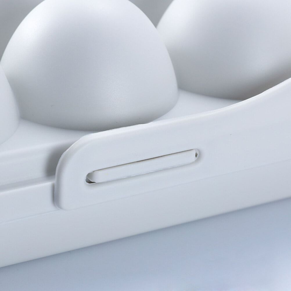 HONMEET 2Pcs Grey Egg Storage Container Plastic Tray 18 Grids Stackable Refrigerator Organizer
