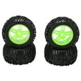 thumbnail image 2 of Juego de 4 Neumáticos de Goma Sailing 82 mm 5 Radios Verde para Coche Todoterreno Wltoys 144001 1/14 RC, 2 of 10