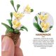 thumbnail image 2 of 1:12 Flower Pot Plant Miniature Ornament for Dollhouse Decor Fairy Garden Ornament, 2 of 5