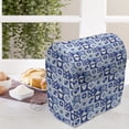 thumbnail image 3 of Navy Blue Stand Mixer Cover, Abstract Grid Style Squares with Various Scandinavian Motifs Heart, Kitchen Appliance Organizer Bag Cover with Pockets, 5 Quarts, Pale Blue Dark Blue, by Ambesonne, 3 of 4