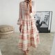 thumbnail image 1 of WILLBEST Vestidos Casuales para Mujer Verano Bohemio Estampado Geométrico A Rayas Maxi Vestido con Mangas Largas para Mujer Sexy Playa Casual Mediana​​, 1 of 3