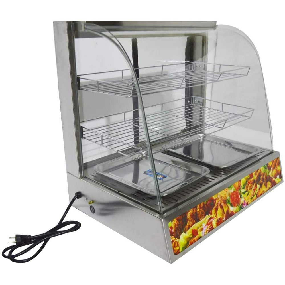 INTSUPERMAI Egg Tart Food Display Case Electric Food Warmer Display