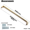 thumbnail image 4 of Goo-Ki 6 Pack 12.6" Hole Center Cabinet Pulls Shining Golden Modern Minimalist Drawer Handle Wardrobe Cabinet Door Handle, 4 of 6