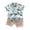 1-Green7, variant on Toddler Boys Feather Print Short Sleeve Shirt And Shorts Set Casual Two Piece Summer Outfit For Kids