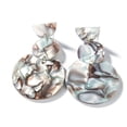 thumbnail image 3 of Acetate Sheet Geometry Circular Long Section section earring Circular acetate Retro Mixed Style Earrings Ear Studs Earrings, 3 of 7