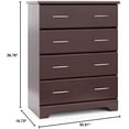 thumbnail image 3 of Storkcraft Brookside Nursery Dresser Organizer (Pebble Gray) with Changing Table Topper, Chest of 2 Drawers for Bedroom, Universal Design, 3 of 7