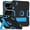 Black/Blue, variant on Case for iPad Pro 11 Inch 2024 5th Generation (A3006/A2836/A2837), Shockproof Cover with Kickstand and Pencil Holder, Black Rose Red