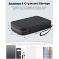 thumbnail image 3 of shiyou-A5 Zipper Binder, 6 Ring Personal Planner Journal Budget Binder Cover Case, Refillable Notebook Shell for Journal Diary File Album Photo Card Organizer Portable School Office Supplies, Black, 3 of 4