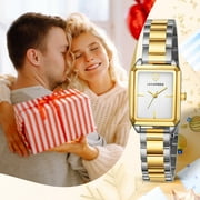 Watches for Women Luxury Ladies Quartz Wrist Watches with Stainless Steel Bracelet,Waterproof Square Ladies Watches Mother's Day Gifts for Women