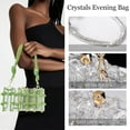 thumbnail image 2 of SQDWYGG Clear Acrylic Purse Bag with Rhinestones Clutch Purse Evening Clutches for Wedding and Party,1,1,1,Green,Acrylic,Green,Top-Handle Bag,Small, 2 of 6