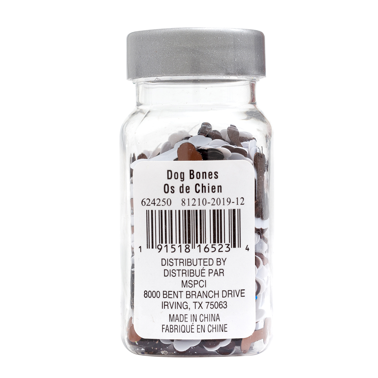 Recollections Dog Bone Specialty Polyester Glitter, 12 Pack