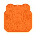 thumbnail image 2 of Lick Mat for Dogs Silicone Pet Mat 7 Inch Slow Feeder for Dogs Lick Mat for Cats Calming Puzzle for Dogs Relaxation Relief Orange, 1 Pack, 2 of 6