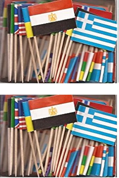 50/100Pcs Mini Toothpick Pick Flags Cocktail Flag 11 Countries & World Flags New 