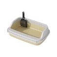 thumbnail image 2 of Dvkptbk Semi Enclosed Cat Litter Box with High Sides, Splashs Proof Designs, Open Top Cat Litter Tray Include Scoop Easy Cleaning, 2 of 6