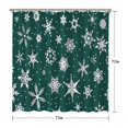 thumbnail image 5 of Green Christmas Snowflake Pattern Shower Curtain 72"x72" ,Bathroom Decorative Shower Curtains Set with 12 Hooks,Modern Waterproof Washable Shower Curtain, 5 of 6