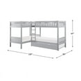 thumbnail image 4 of Pemberly Row Transitional Wood Corner Bunk Bed with Twin Trundle in Gray, 4 of 4