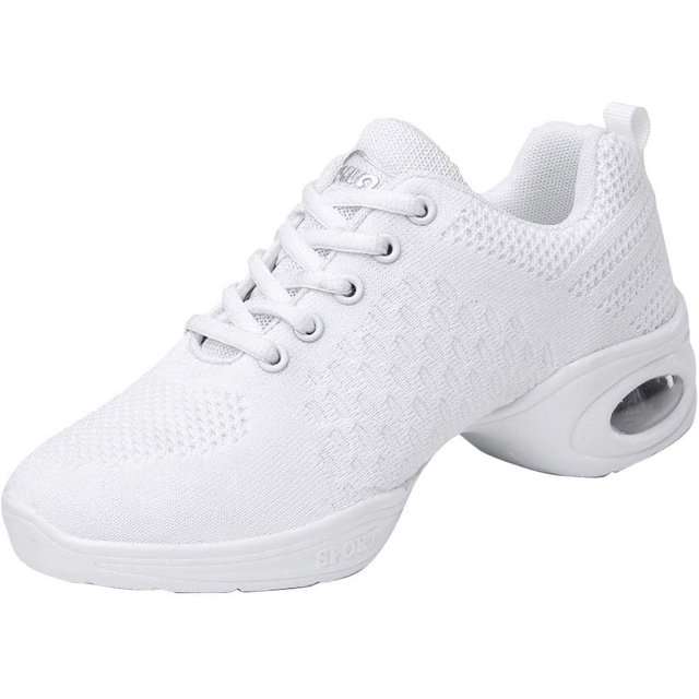 YIBLBOX Zapatillas de baile de salón de malla para mujer, ligeras y cómodas, zapatos de jazz