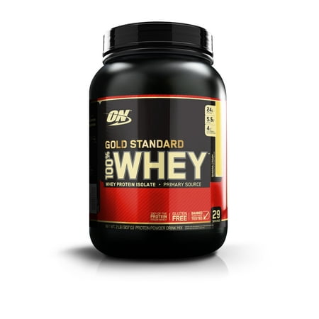 Best Optimum Nutrition Gold Standard 100% Whey Protein Powder, Banana Cream, 24g Protein, 2 Lb deal