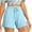 Light Blue, variant on Womens Plus Size Comfy Drawstring Casual Elastic Waist Pocket Loose Shorts Pants Olive Green