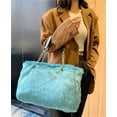 thumbnail image 2 of CoCopeaunt Fashion Fuzzy Tote Handbag for Women Girls Soft Wool Feel Large Shoulder Bag Chain Strap, 2 of 3