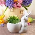thumbnail image 2 of Reduced,BILIKEYU Mini Rabbit Succulent Planter,Small Decorative Pot for Plants, Easter Bunny Gift & Home Decor, 2 of 4