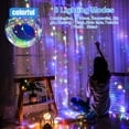 thumbnail image 4 of Jozram Curtain Lights, Fairy Lights Plug In with Remote, Waterproof 600 LED with 20 Hooks 8 Modes Window Twinkle Lights Colorful, 19.6ft x 9.8ft, 4 of 10