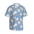 thumbnail image 2 of Balery Funny Chicken Print Men's Hawaiian Shirts Short Sleeve Beach Shirt Relaxed Fit Vacation Button Down Shirts-Medium, 2 of 9