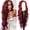 Burgundy, variant on 99j Burgundy Wig Glueless Long Wavy Synthetic Red Wigs for Women 26 Inch Curly Wig Put and Go Red Colored Wigs for Daily Use